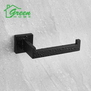 GH-T7B Matt Black Toilet Roll Holder - Image 5