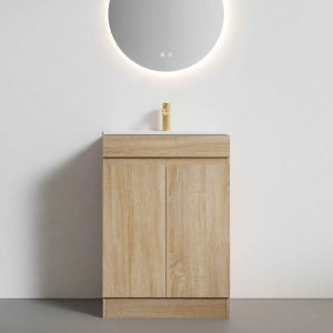 600 White Oak Floor Standing Plywood Vanity - Image 1