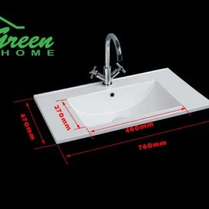Rectangular Ceramic/Slim Ceramic Basin 400/450/550/600/750/900/1200s/1200d/1500d - Image 3