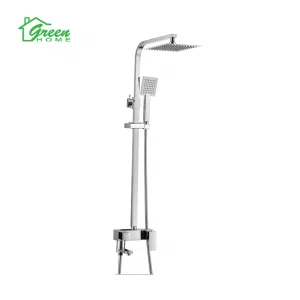 3 In 1 Rain Shower Set - Square & Chrome Color