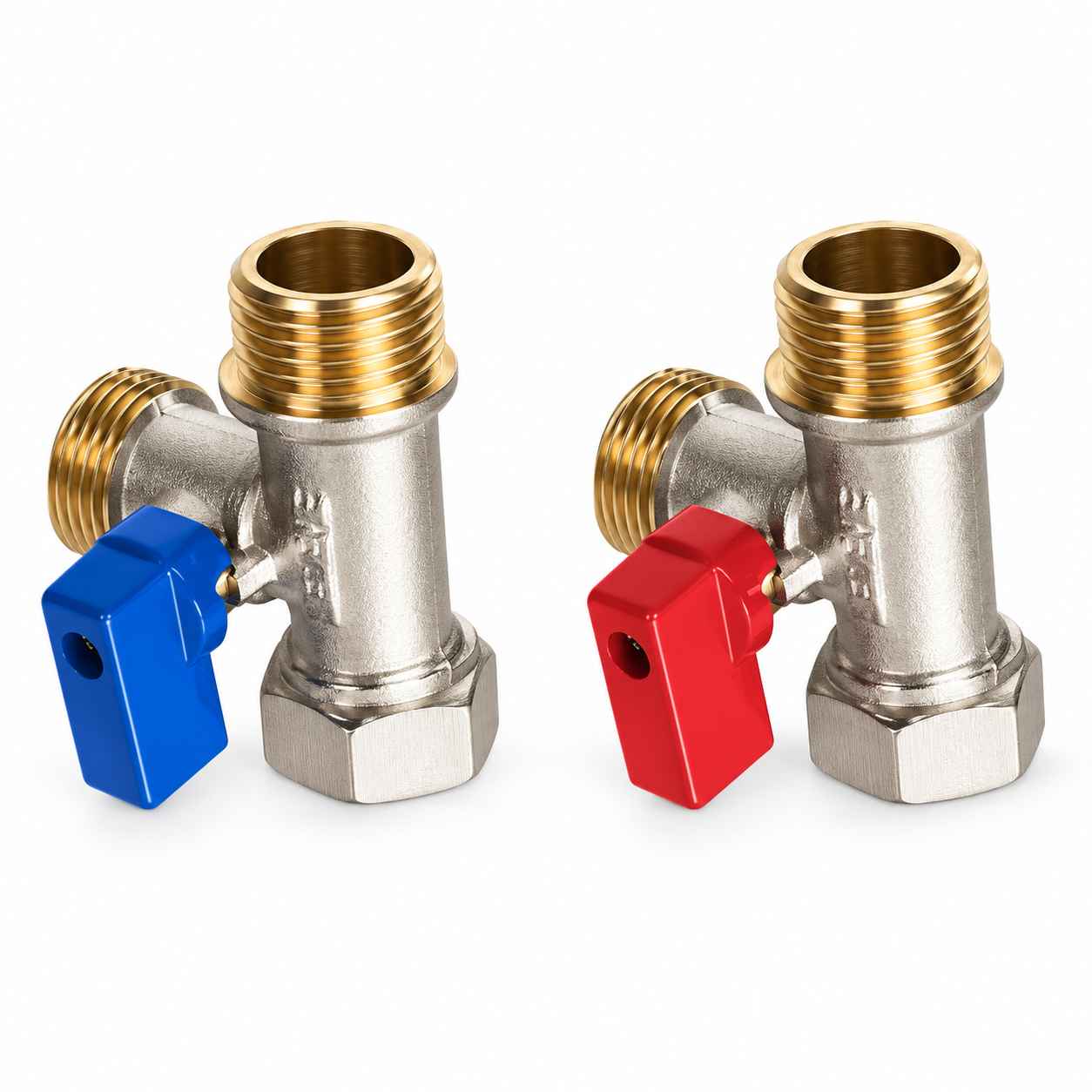 Washing Machine Diverter Valve Pair – Hot & Cold (Brass)