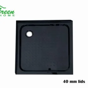 900 900 Black Square Shower Tray - Image 1