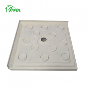 900x900 Curved Shower Tray/Base Corner/Centre Waste - Image 5