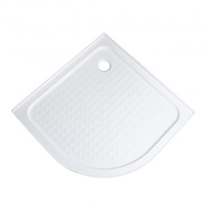 900x900 Curved Shower Tray/Base Corner/Centre Waste - Image 1