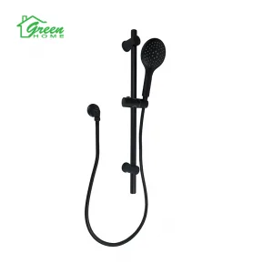 Round Shower Slider - Matte Black Finish