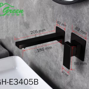 Concealed Basin & Bath Mixer- Square GH-E3405B - Image 3