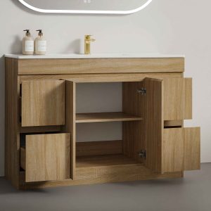 Floor Standing Plywood Vanity-1200S- Single Basin - GHF-White Oak - Image 2