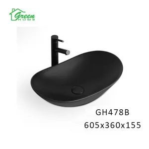 Ceramic Art Basin - Matte Black - GH478B