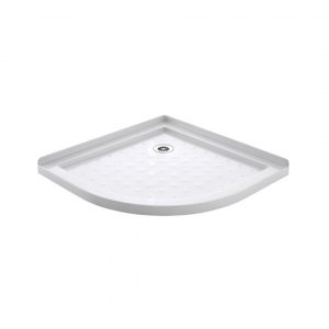 900x900 Curved Shower Tray/Base Corner/Centre Waste - Image 4