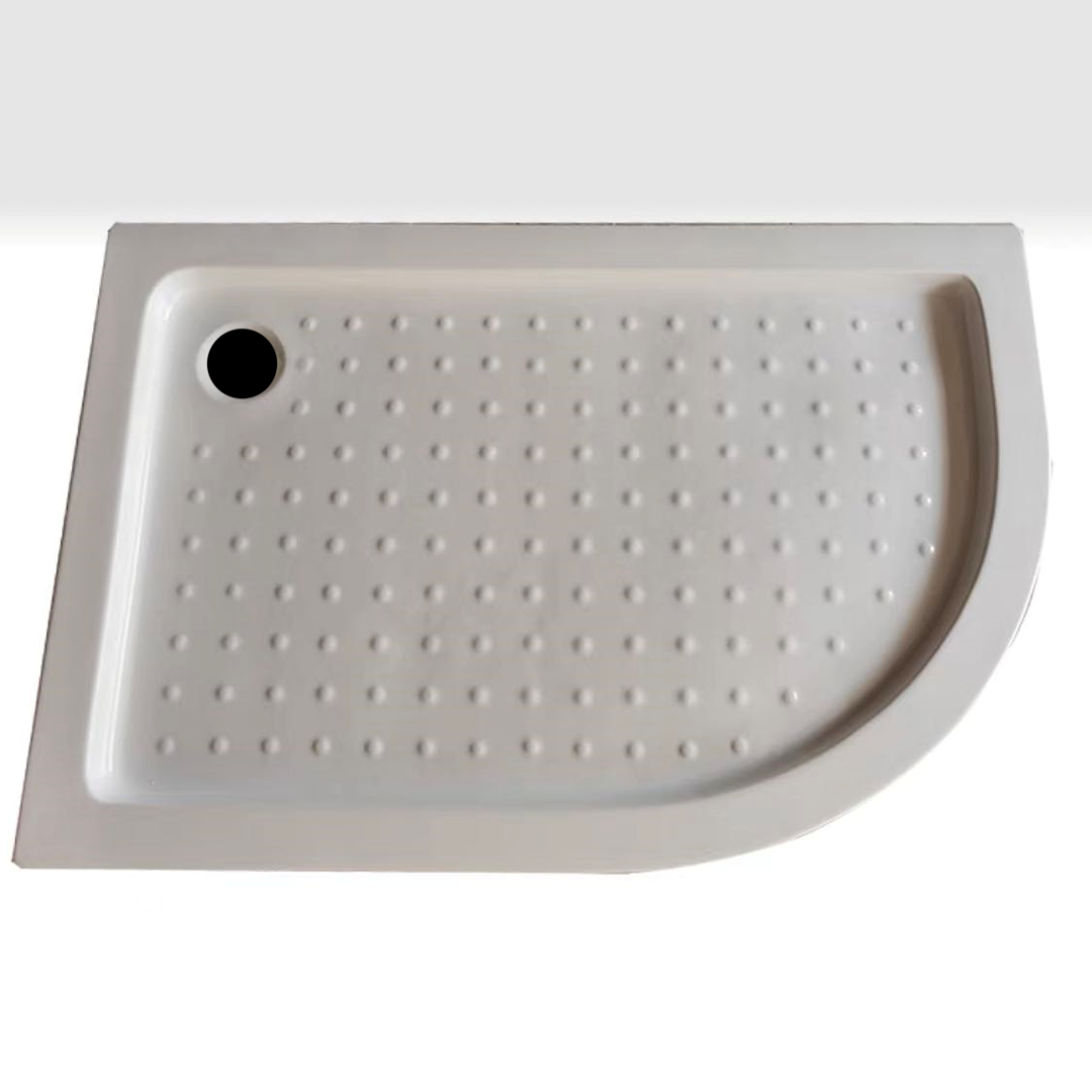 1200 X 800 Curved Shower Tray – 2 Lips – Center & Corner Waste - LHS ...