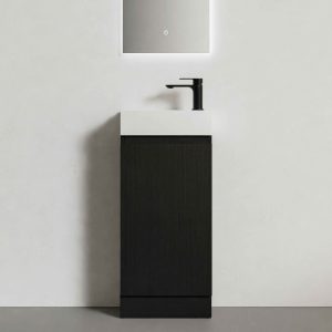 400mm Plywood  Floor Standing Vanity - Charcoal - Image 1