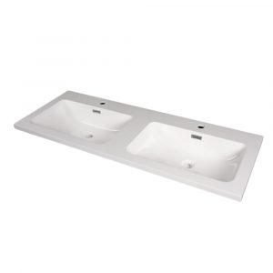 Polymarble Vanity Top Basin 1200mm Double - Image 1