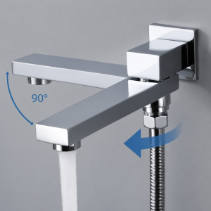 Swivel Bath Spout with Diverter - Chrome - SP28CSWD - Image 2