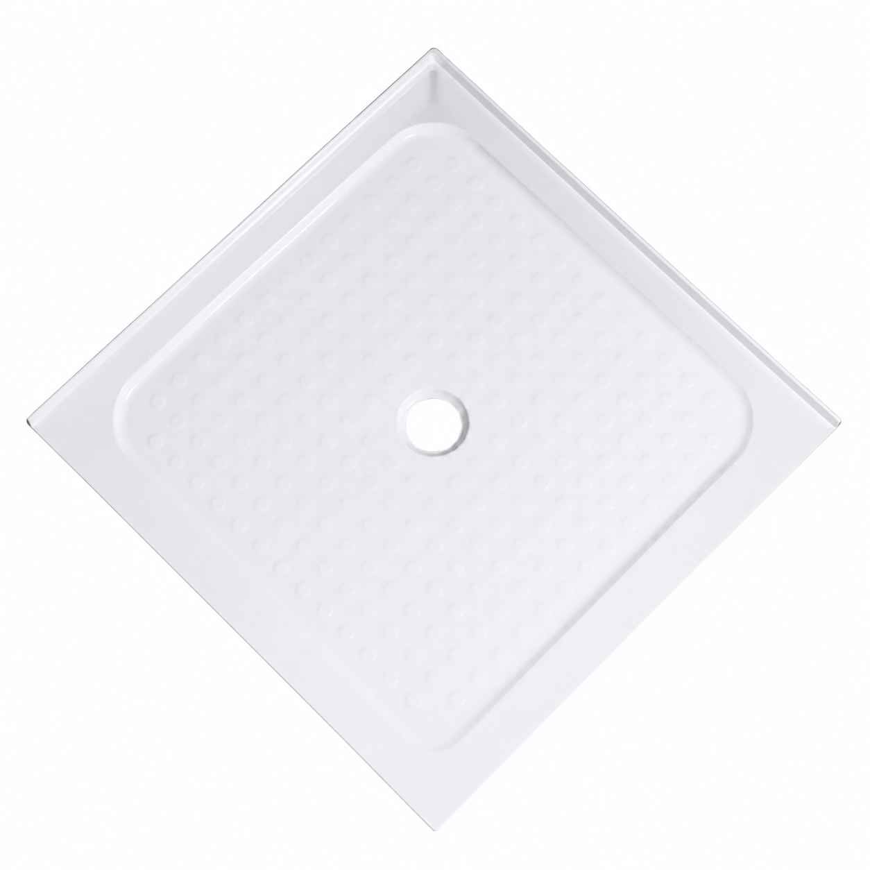 1000X1000 Square Shower Tray - 2 Lips - Center & Corner Waste