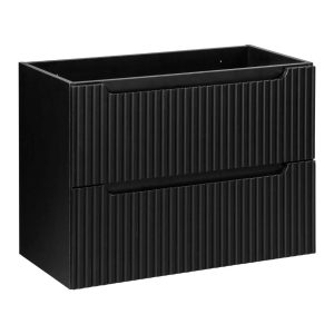 750mm Modern Fluted Wall-Hung Vanity - Charcoal - Image 3