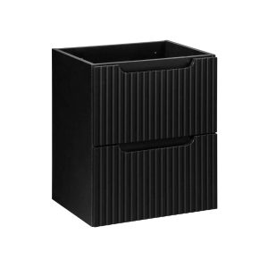 600mm Modern Fluted Wall-Hung Vanity - Charcoal - Image 3