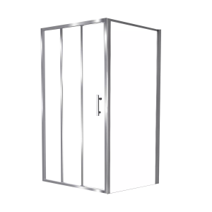 GJ 800x800 Framed 3 Panel Sliding/Door & Side Panel Set - Image 1