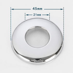 Chrome Bathroom Tap Pipe Trim Cover - 45mm - Image 1