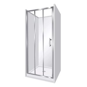 800 Alcove 3 Sided 3 Panel Sliding Door Shower Box - Image 1