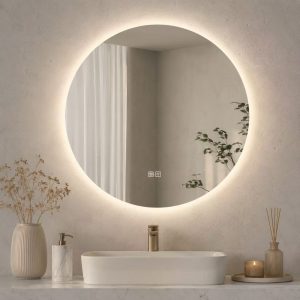 700mm 3-Colour Selection Led Mirror Round Backlit - Image 1