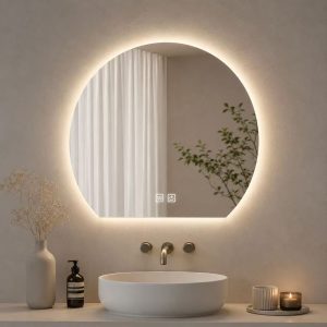 900mm 3-Colour Selection Led Mirror Arch Round Backlit - Image 1