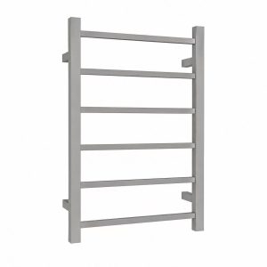 W500xH800 - Light Grey -Heated Towel Rail - Square - Image 1