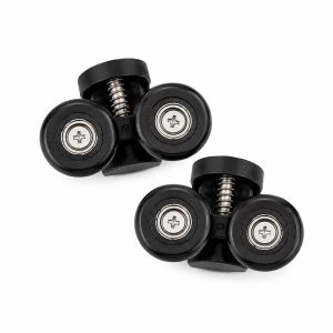 Shower Sliding Door Roller - Black Top/Bottom - Image 1